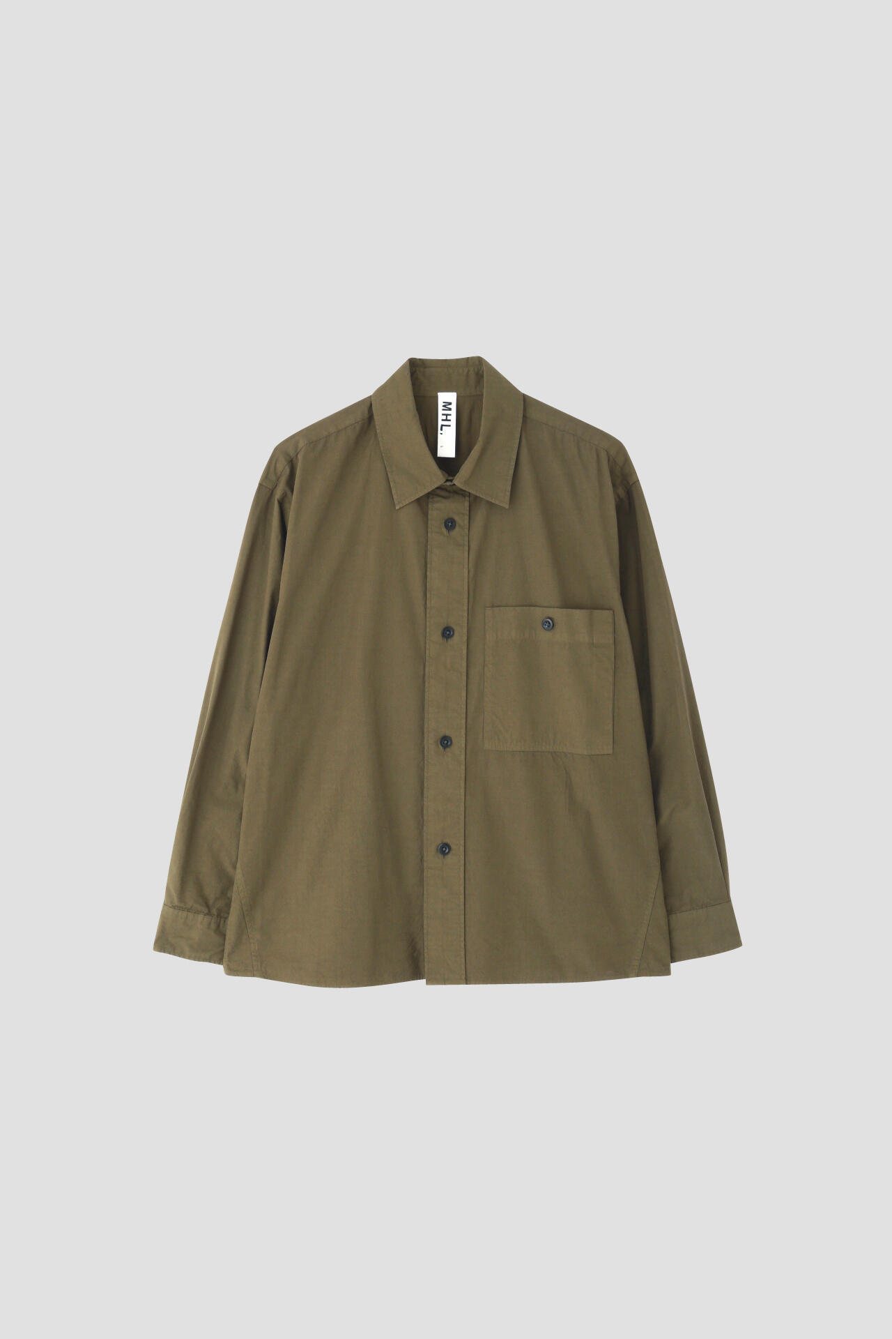 マーガレットハウエル23'SS完売 MHL. WASHED COTTON POPLIN Ⅱ ブラック