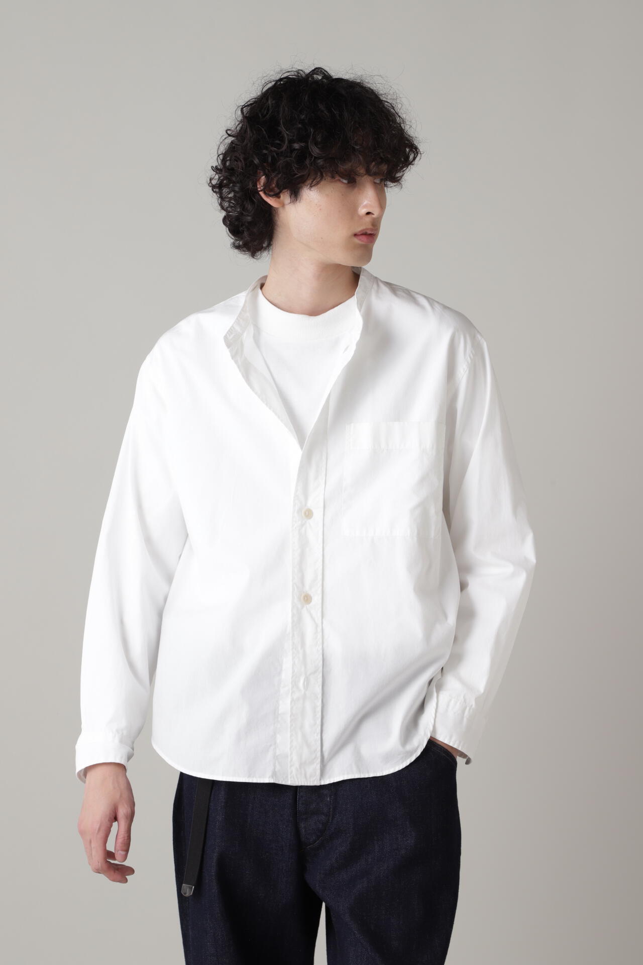 MHL：WASHED COTTON POPLIN SHIRT