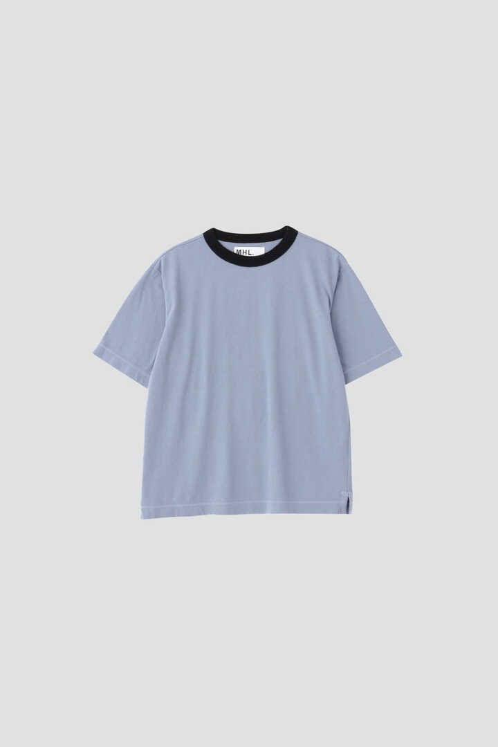 【MHL.】 Cotton Linen Jersey メンズ MIDBLUE3 L エムエイチエル カットソー・Tシャツ トップス