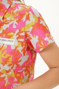 パームツリーカモフラージュ 半袖 カラーシャツ (WOMENS)
