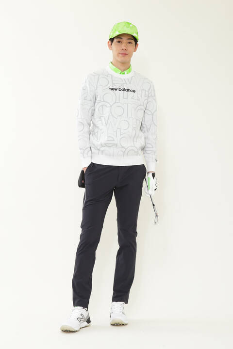 new balance golf】ビッグロゴタイプジャカード クルーネック ニット ...