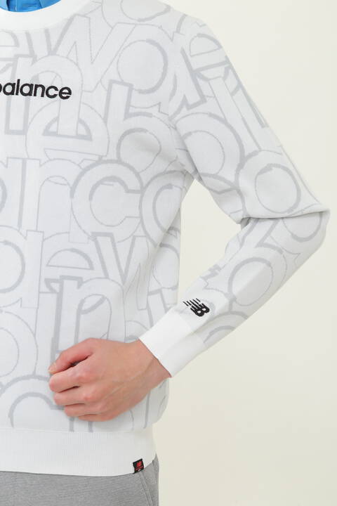 new balance golf】ビッグロゴタイプジャカード クルーネック ニット ...