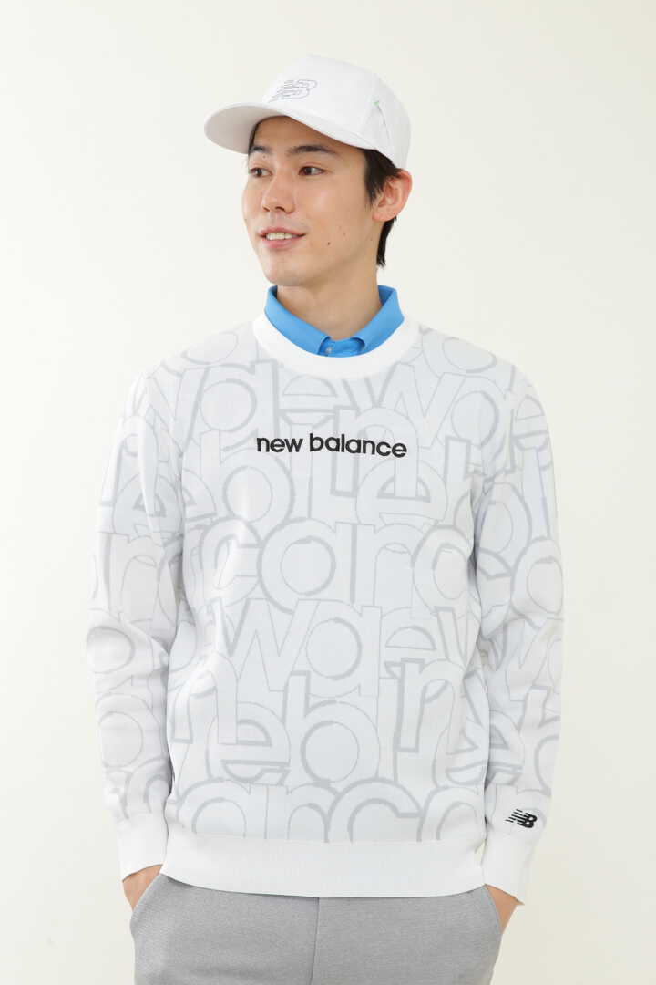 ビッグロゴタイプジャカード クルーネック ニット プルオーバー (MENS SPORT)
