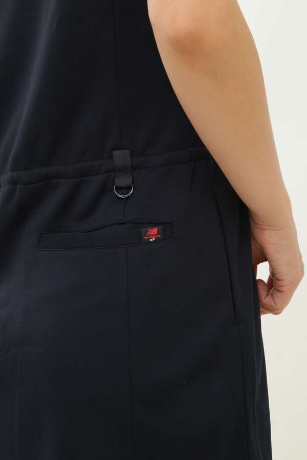 メッシュ 半袖 モックネック ワンピース (WOMENS)