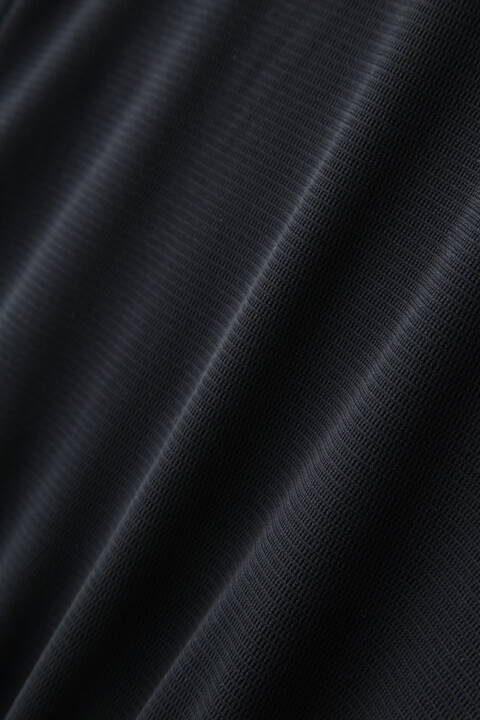 メッシュ 半袖 モックネック ワンピース (WOMENS)