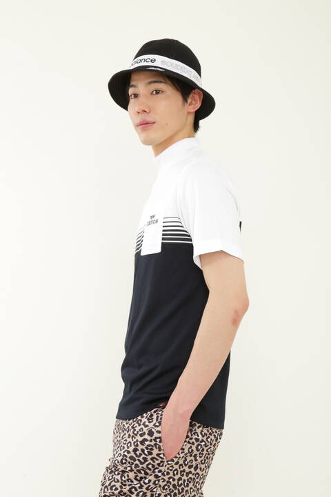 メッシュ 半袖 モックネック プルオーバー (MENS)