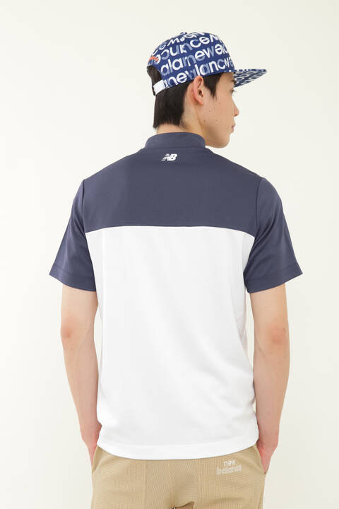 メッシュ 半袖 モックネック プルオーバー (MENS)