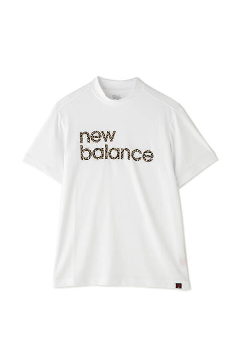 レオパードロゴ メッシュ 半袖 モックネック プルオーバー (MENS)