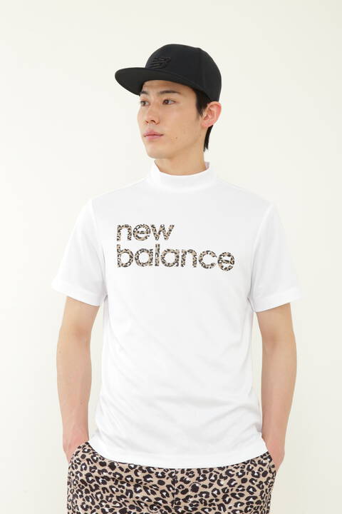 レオパードロゴ メッシュ 半袖 モックネック プルオーバー (MENS)