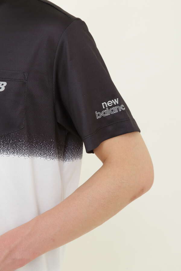 グラデーション メッシュ 半袖 モックネック プルオーバー (MENS)