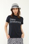 レオパードロゴ メッシュ 半袖 モックネック プルオーバー (WOMENS)