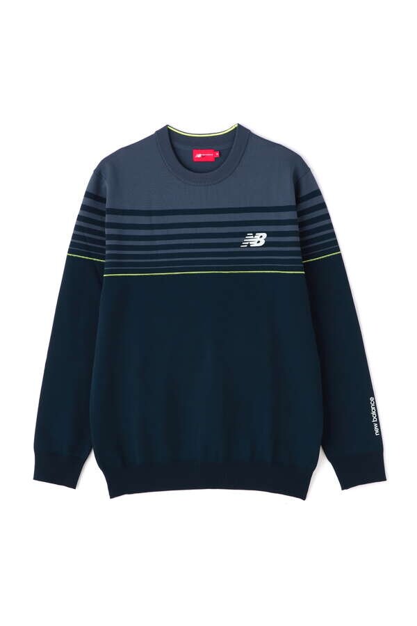 グラデーションボーダー クルーネック ニット プルオーバー (MENS WORLD)（0122270001） | New Balance Golf (  ニューバランスゴルフ ) | 【公式】通販 MIX.Tokyo