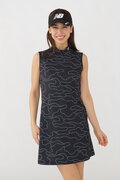 ループロゴライン スリーブレス モックネック ワンピース (WOMENS SPORT)