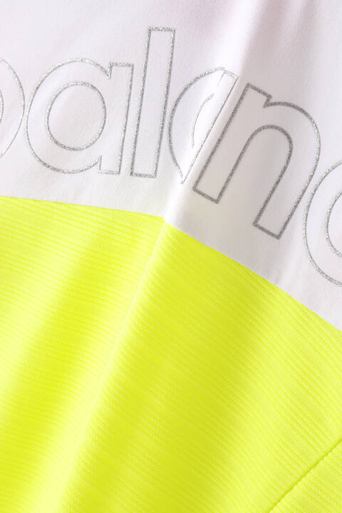 シングルジャージー×ダブルフェイス 半袖 モックネック ワンピース (WOMENS SPORT)