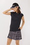 無地×ブロックシャドーロゴ 半袖 ハーフジップ ワンピース (WOMENS SPORT)