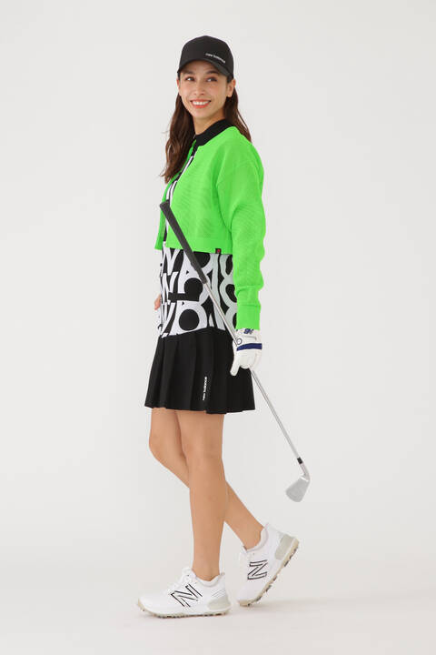 リピートロゴ スリーブレス モックネック ニット ワンピース (WOMENS SPORT)