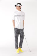 ブロックボーダーロゴ スリム クロップドパンツ (MENS SPORT)