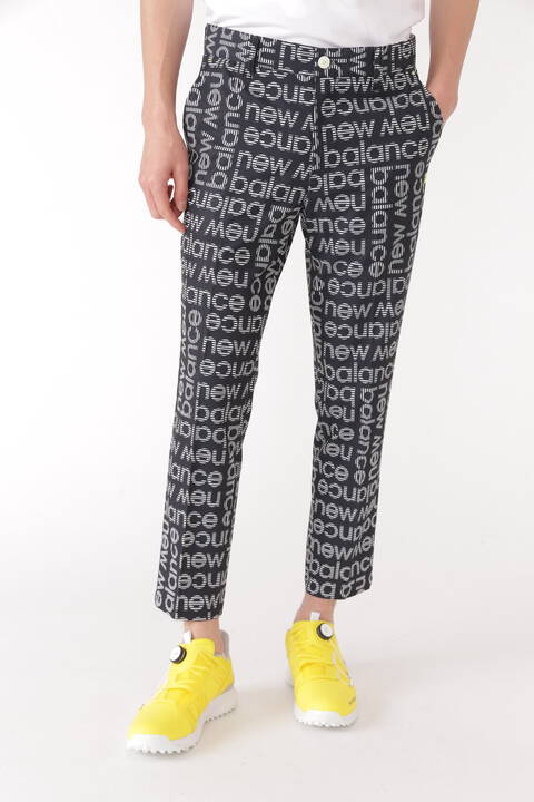 ブロックボーダーロゴ スリム クロップドパンツ (MENS SPORT)