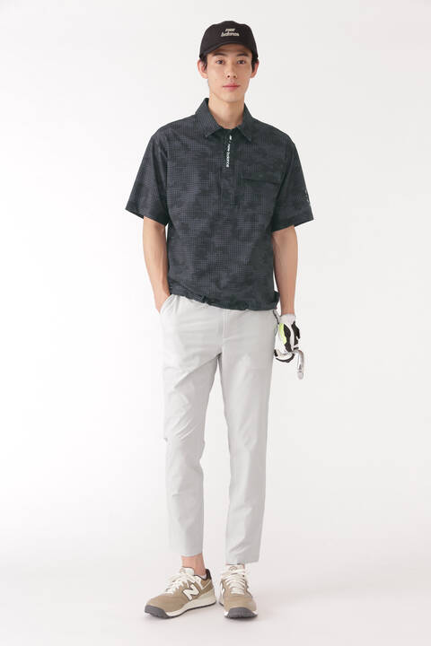 4WAYストレッチ ピンストライプ テーパード ロングパンツ (MENS METRO)