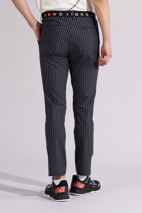 【直営店舗限定】ストライプロゴ スリム クロップドパンツ (MENS)