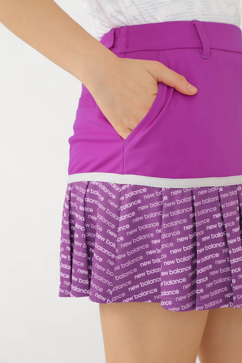 無地×スライドロゴ インナー付き プリーツ スカート (WOMENS SPORT)