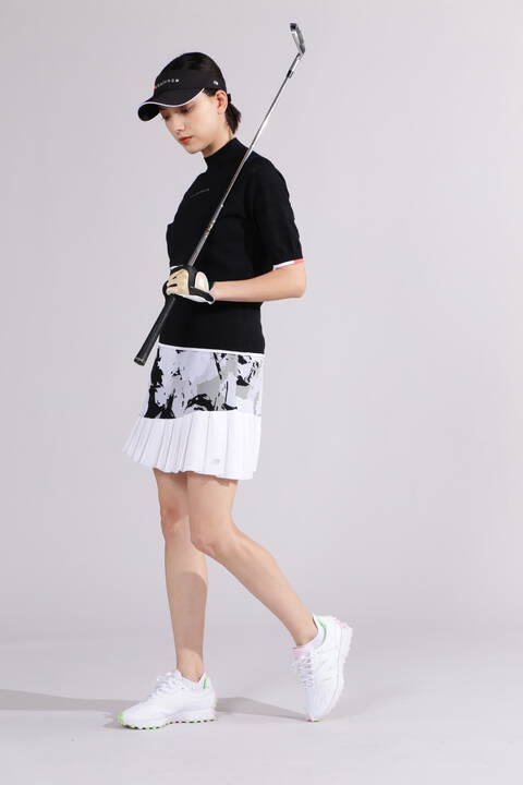 【直営店舗限定】ハイビスカス プリーツ ニット スカート (WOMENS)