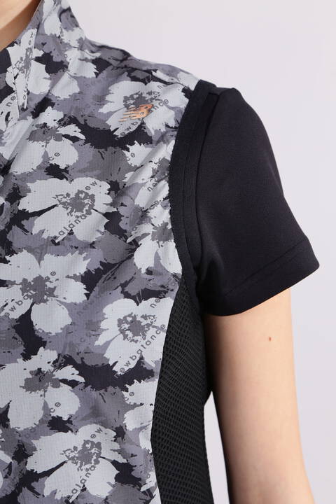 【直営店舗限定】ハイビスカス総柄 フルジップ ベスト (WOMENS)