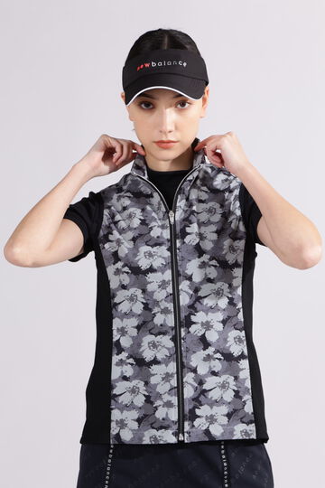 【直営店舗限定】ハイビスカス総柄 フルジップ ベスト (WOMENS)