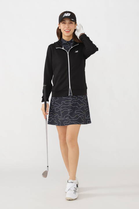 ボーダー ダブルフェイス スウェット フルジップ フーディー (WOMENS SPORT)