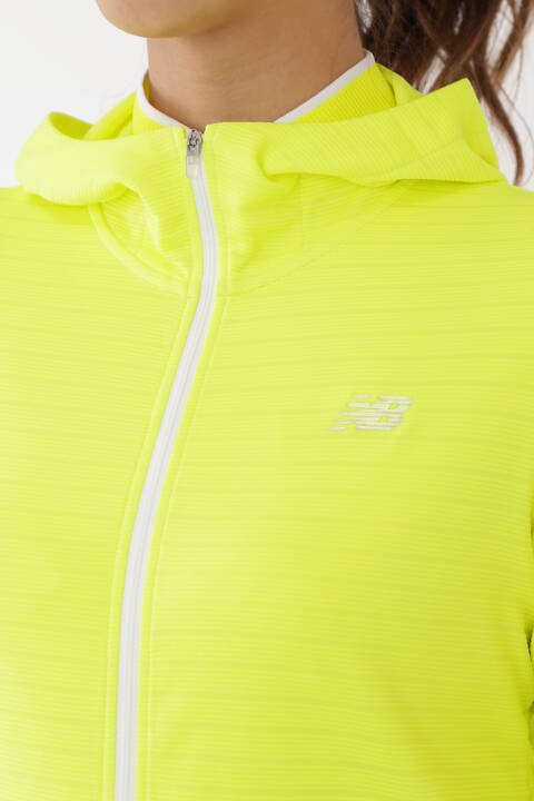 ボーダー ダブルフェイス スウェット フルジップ フーディー (WOMENS SPORT)
