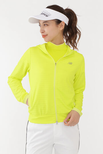 ボーダー ダブルフェイス スウェット フルジップ フーディー (WOMENS SPORT)