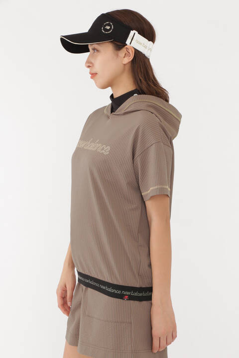 ニットサッカー ハーフスリーブ プルオーバー フーディー (WOMENS METRO)
