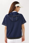 ニットサッカー ハーフスリーブ プルオーバー フーディー (WOMENS METRO)
