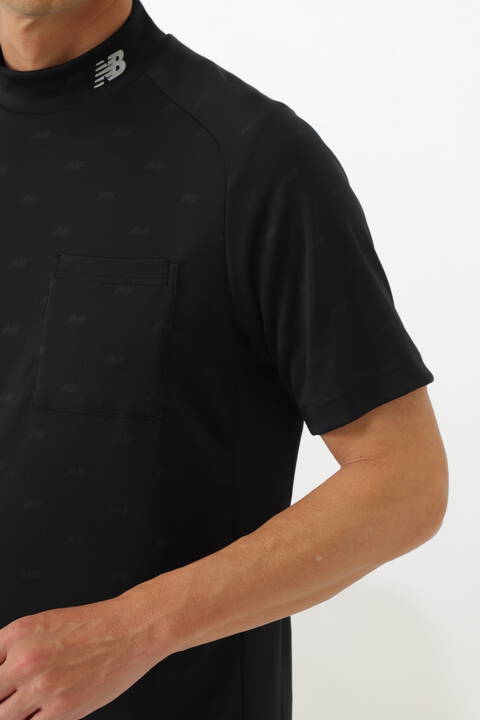 NBモノグラム 半袖 モックネック プルオーバー (MENS WORLD)