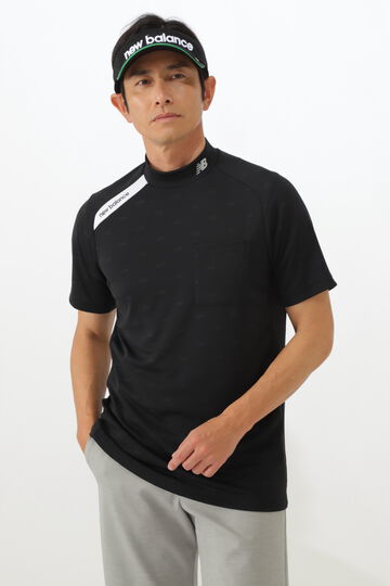 NBモノグラム 半袖 モックネック プルオーバー (MENS WORLD)