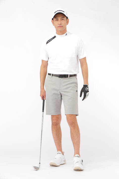 NBモノグラム 半袖 モックネック プルオーバー (MENS WORLD)