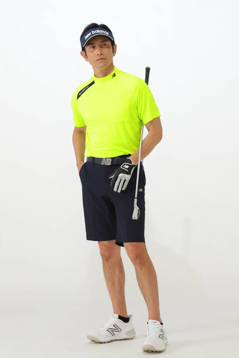 NBモノグラム 半袖 モックネック プルオーバー (MENS WORLD)