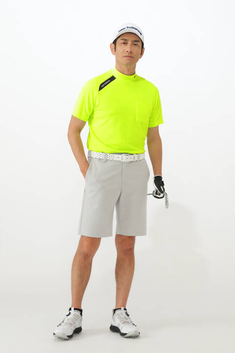 NBモノグラム 半袖 モックネック プルオーバー (MENS WORLD)