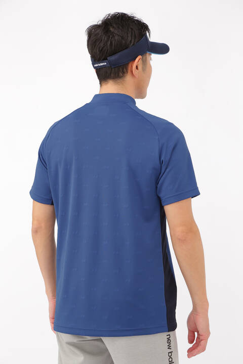 NBモノグラム 半袖 モックネック プルオーバー (MENS WORLD)