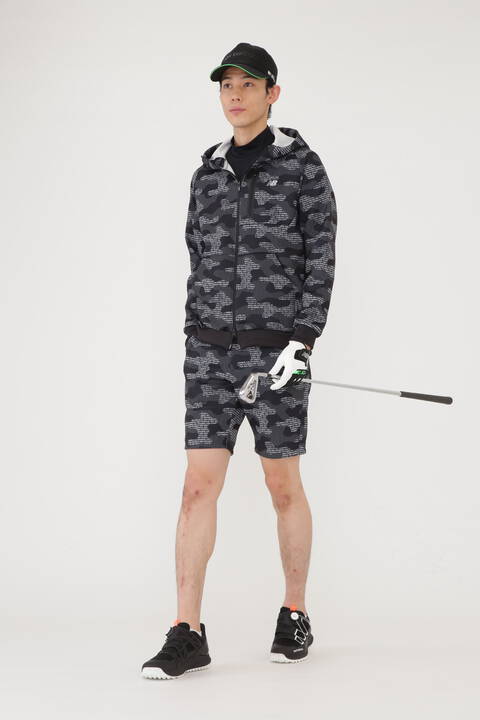 バイカラー 半袖 モックネック プルオーバー (MENS SPORT)