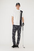 バイカラー 半袖 モックネック プルオーバー (MENS SPORT)
