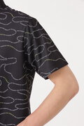 ループロゴライン 半袖 モックネック プルオーバー (MENS SPORT)