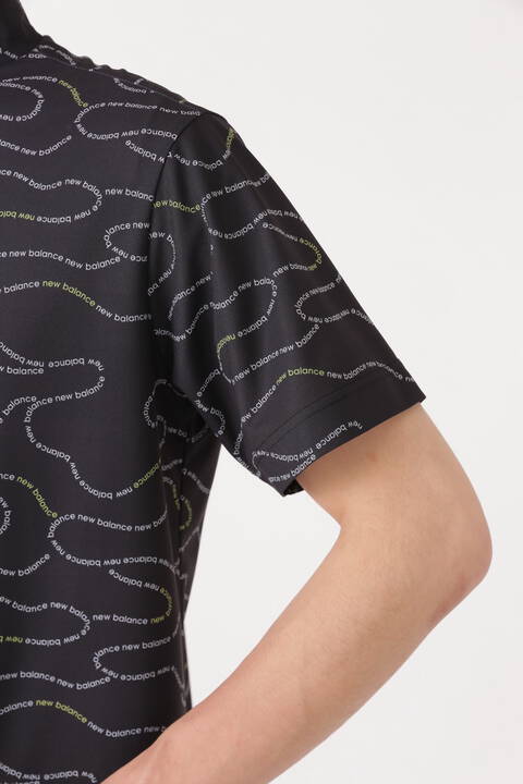 ループロゴライン 半袖 モックネック プルオーバー (MENS SPORT)