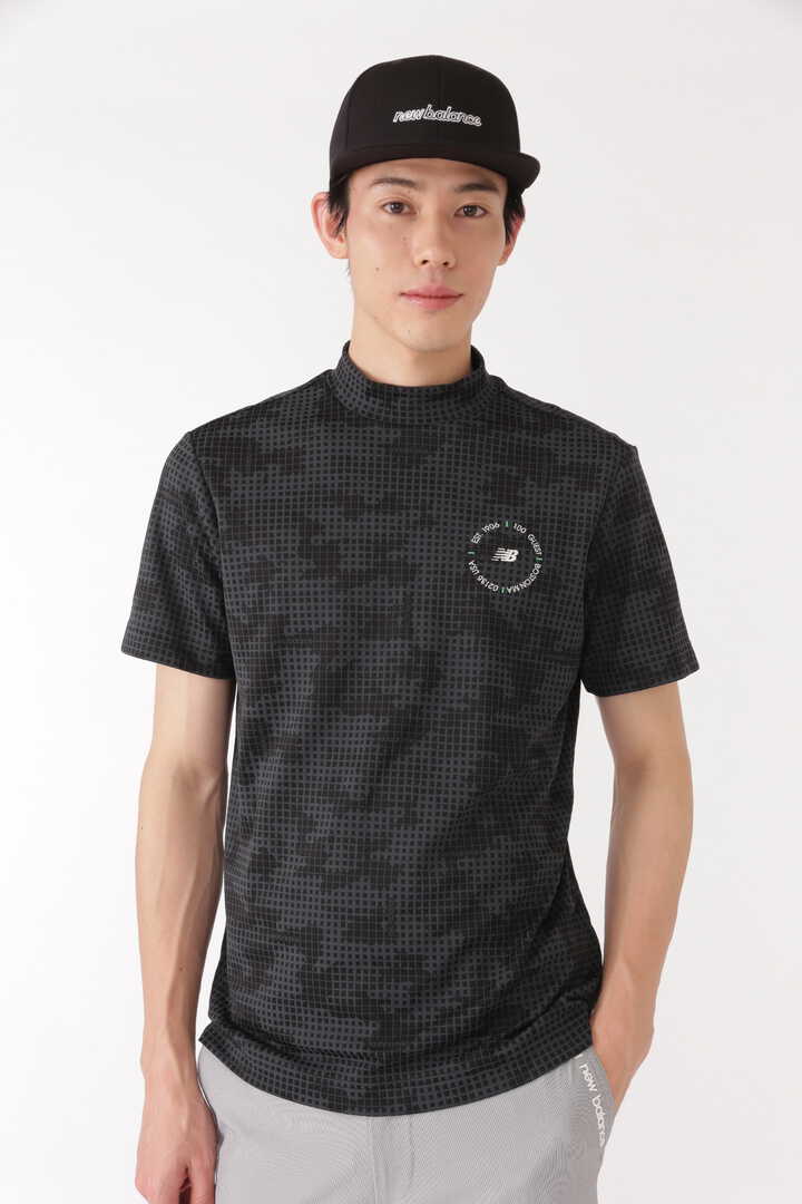 グラフチェックカモ 半袖 モックネック プルオーバー (MENS METRO)