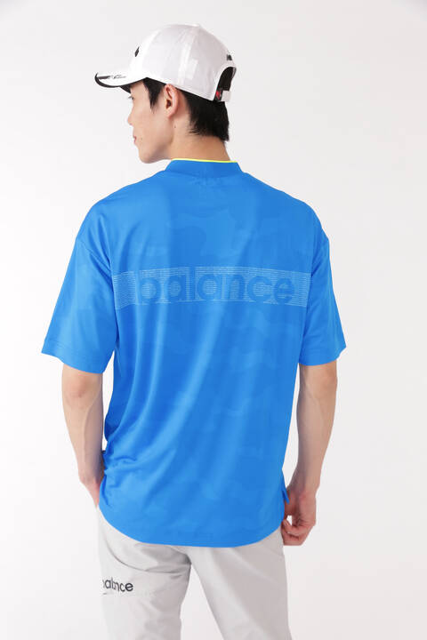カモメッシュ 半袖 モックネック プルオーバー (MENS SPORT)