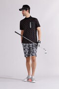 【直営店舗限定】バイアスロゴ 半袖 モックネック プルオーバー (MENS)