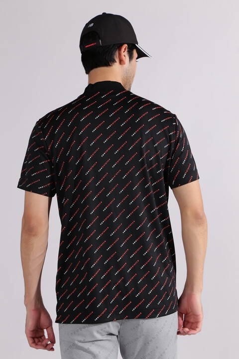 【直営店舗限定】バイアスロゴ 半袖 モックネック プルオーバー (MENS)