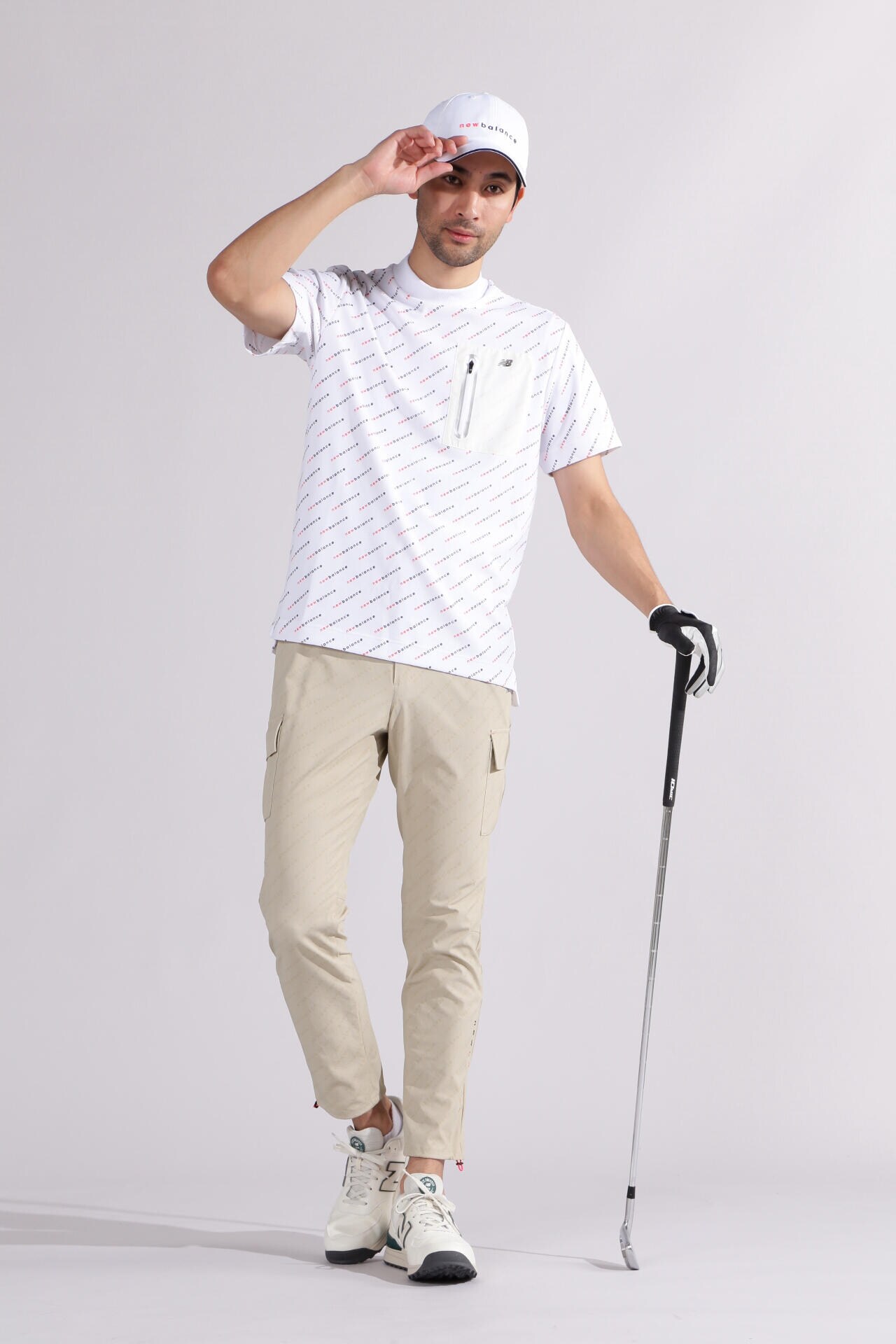 new balance golf】【直営店舗限定】バイアスロゴ 半袖 モックネック