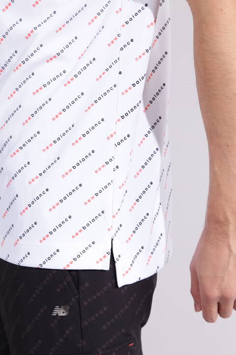 【直営店舗限定】バイアスロゴ 半袖 モックネック プルオーバー (MENS)