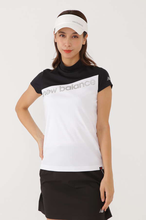 バイカラー メッシュダブルフェイス モックネック プルオーバー (WOMENS SPORT)